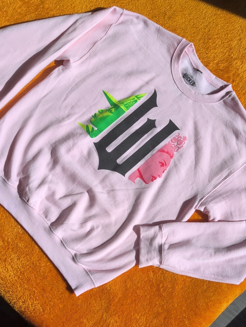 Universal Pink Sweatshirt with Black Wicked Logo